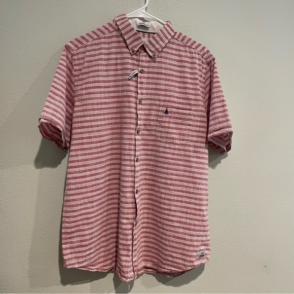 Men’s Denim Collection Regatta Sport Striped Button Up - Picture 1 of 5